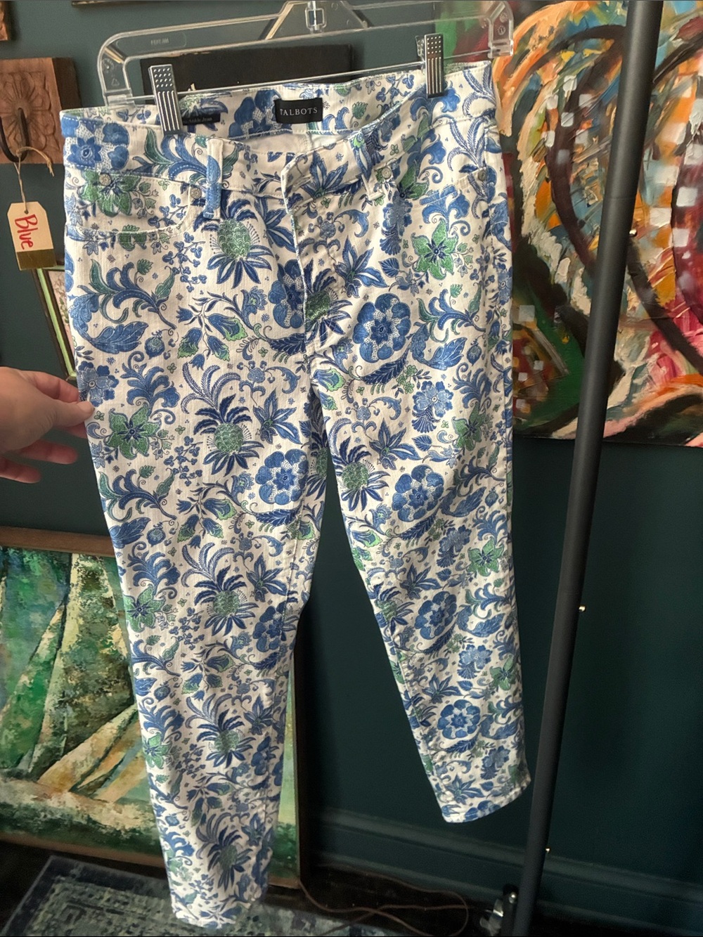 Talbots Slim Ankle Jeans in Whimsical Floral Size 6